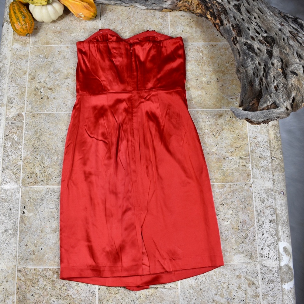 Express Strapless Silk Ruffle Mini - image 5